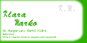 klara marko business card